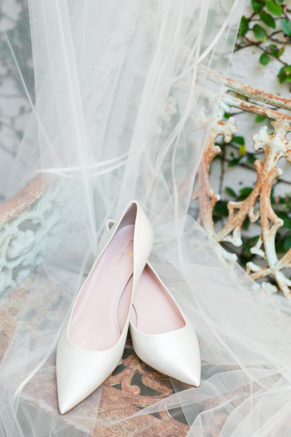 classic white kate spade wedding shoes