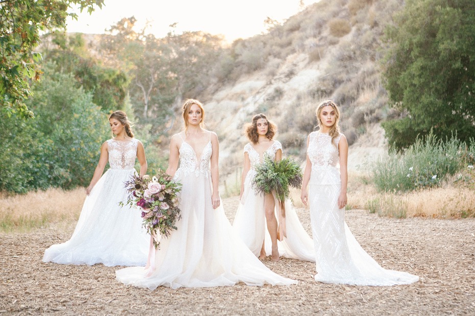 four brides all sporting Muse by Berta