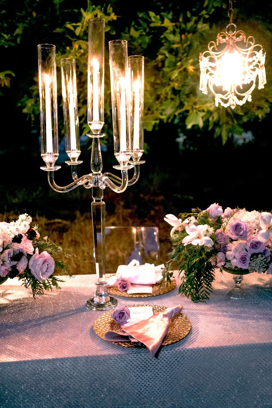 glowing wedding table