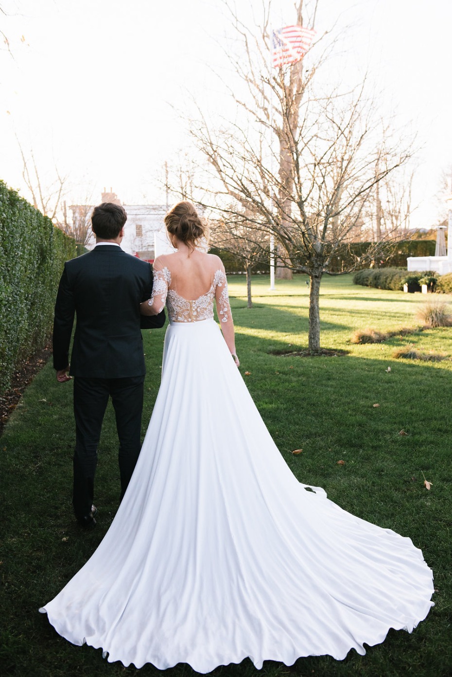 elegant wedding train gown from Rebecca Schoneveld Bridal