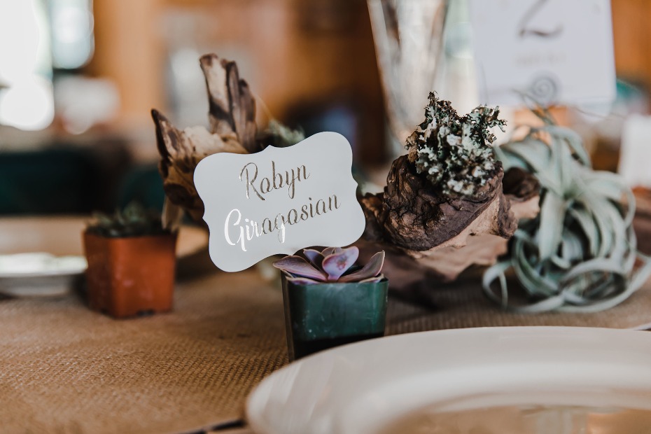 wedding reception place cards