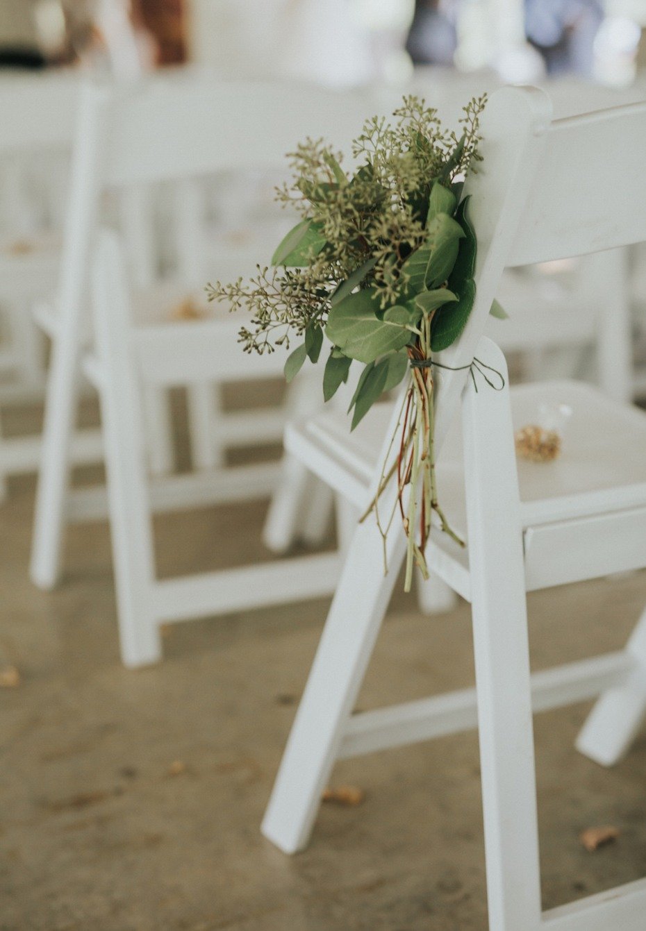 simple and sweet wedding aisle decor