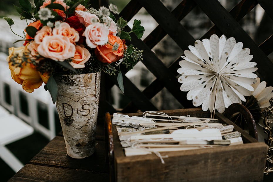 wedding ceremony fans