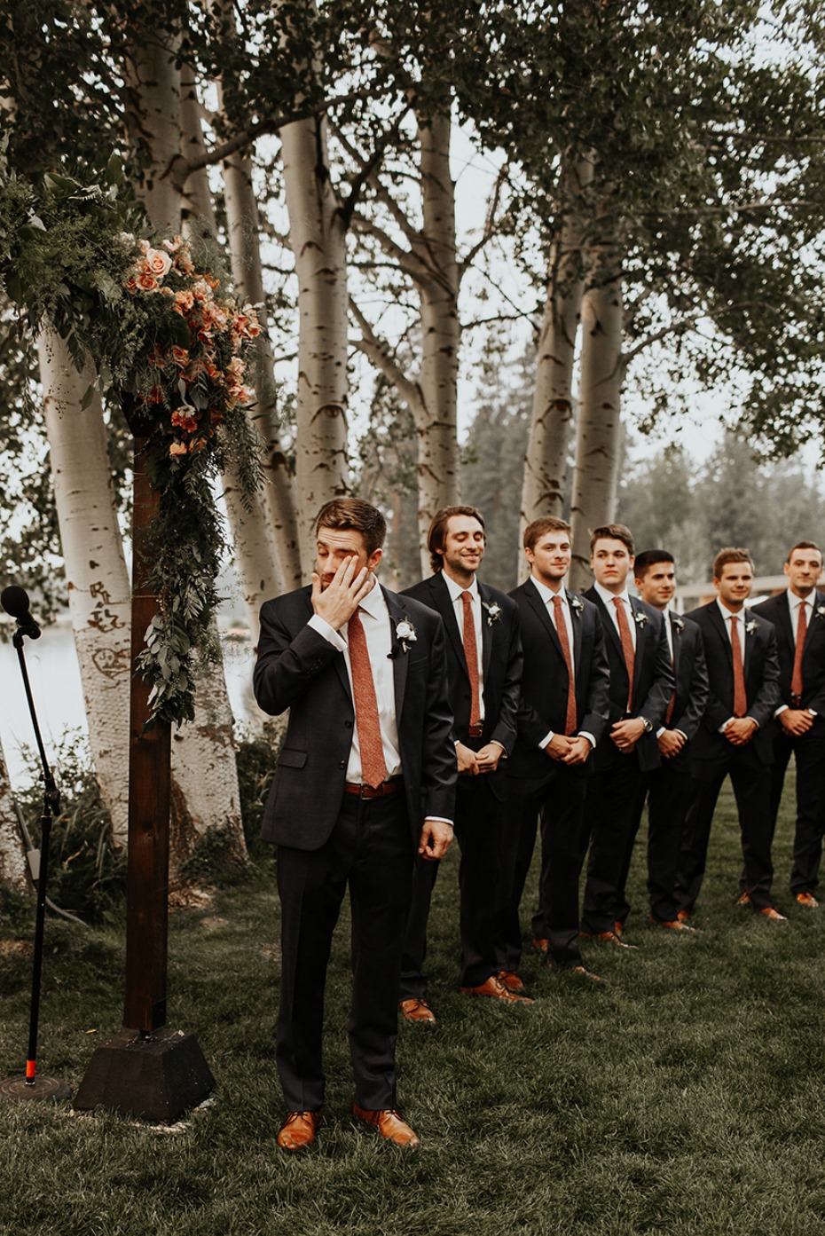 tearful groom