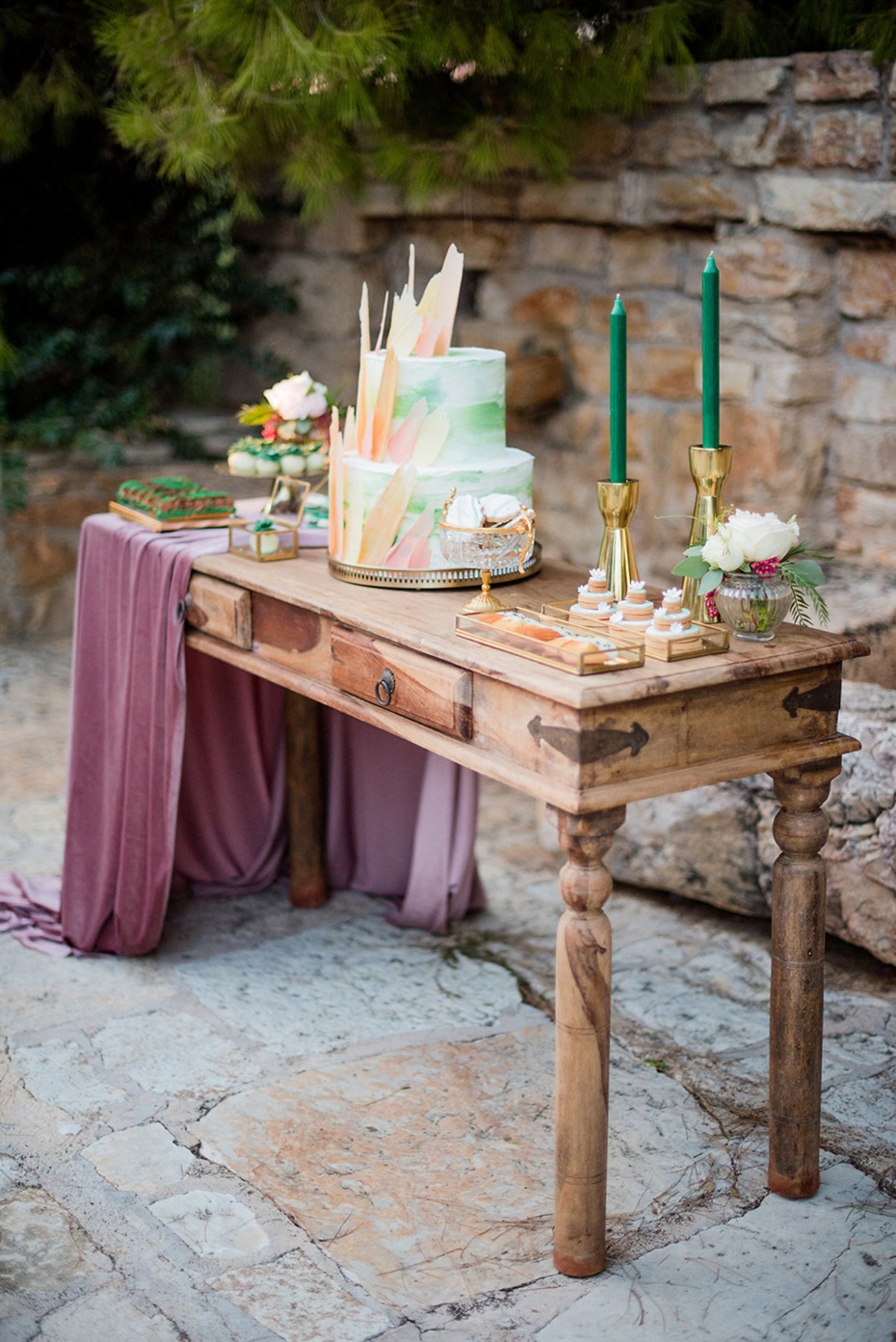 unique wedding dessert table