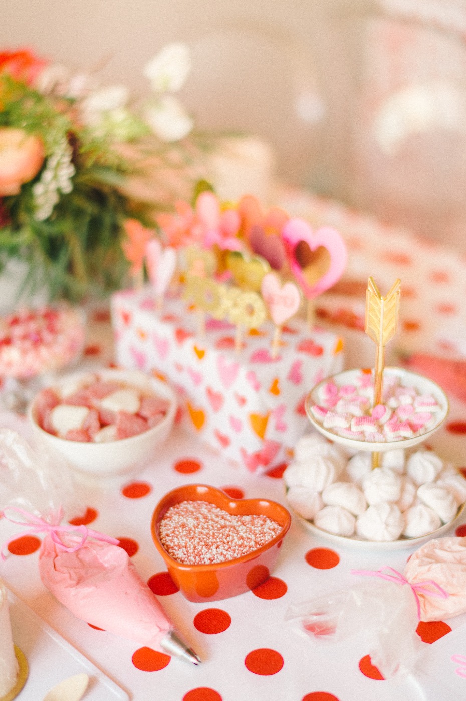 candy and sweets cake decoration table