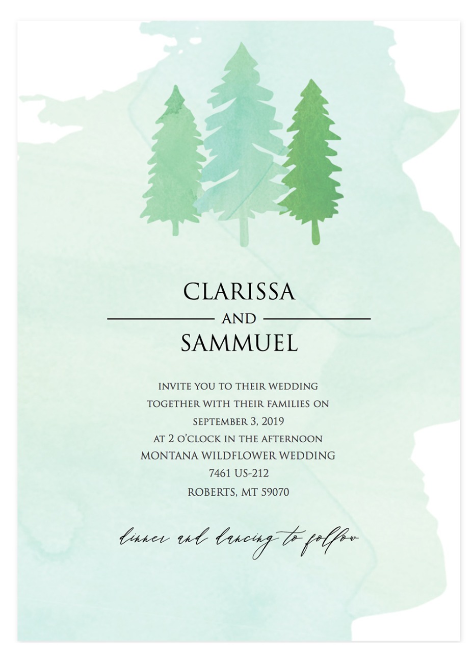 free tree wedding invite