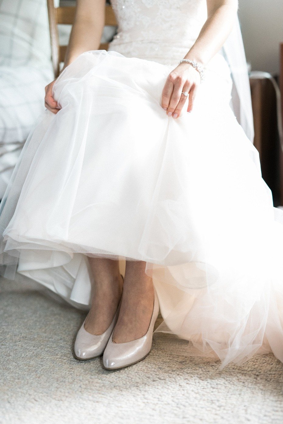 Simple wedding heels