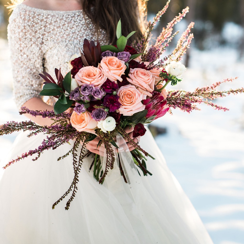 colorful wedding bouquet