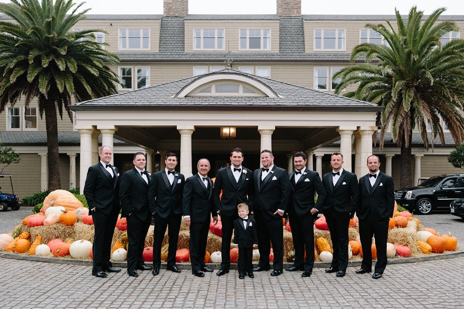 Classic tux look for the groom and his men