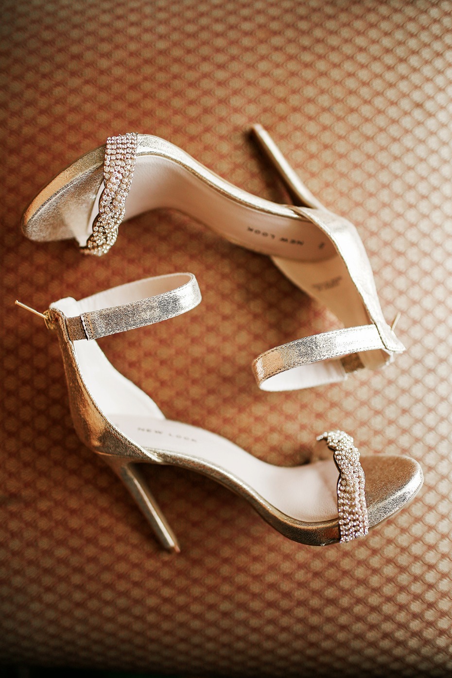 Strappy bridal shoes