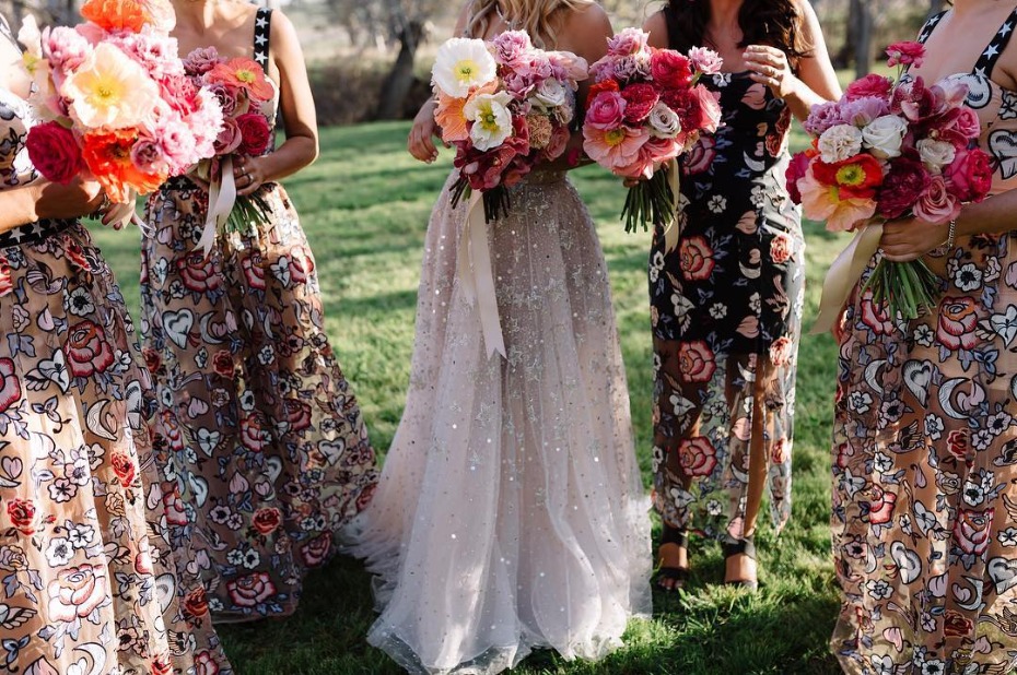 Eclectic bridesmaid dresses