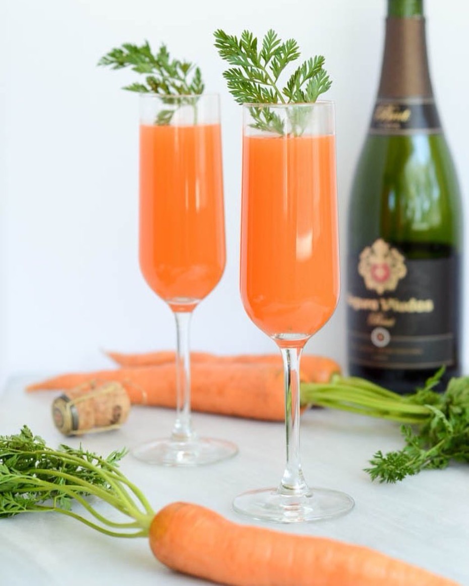 carrot and blood orange mimosas