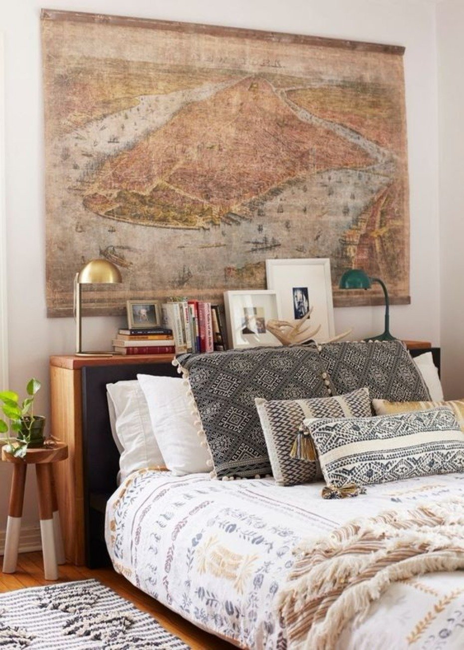 travel inspired bedroom idea