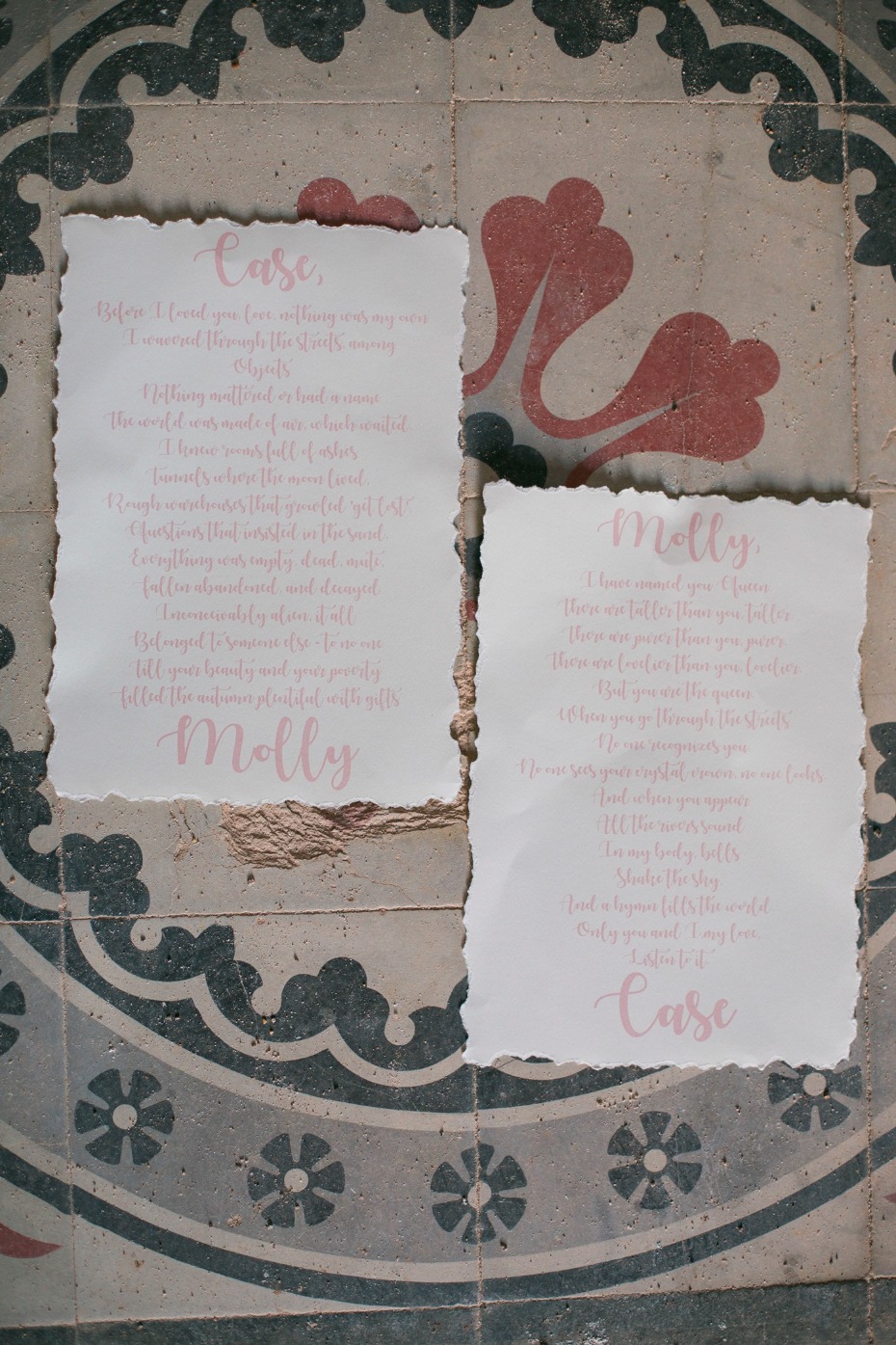 bride and groom love notes