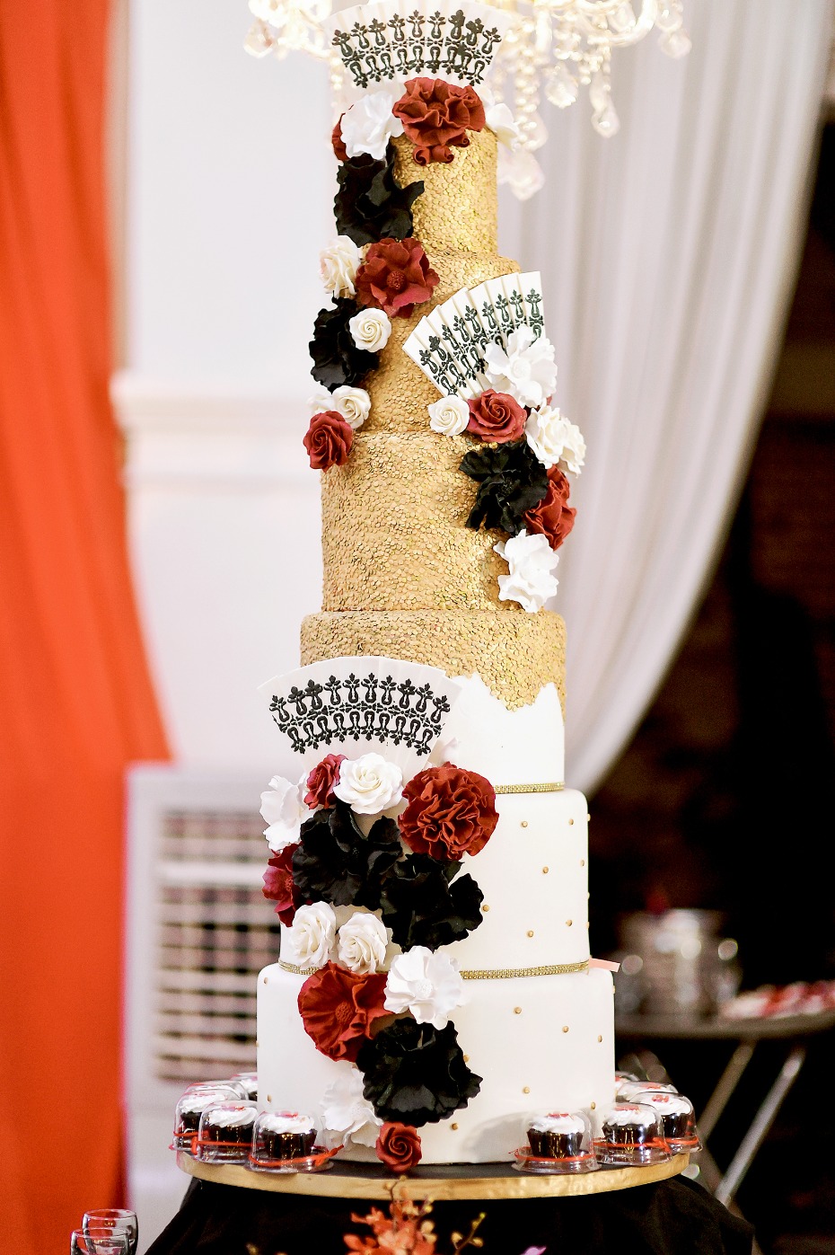 Glam 6 tier wedding cake