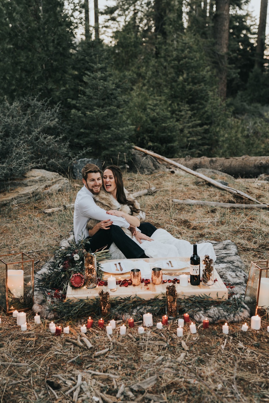 rustic mountain wedding sweetheart idea