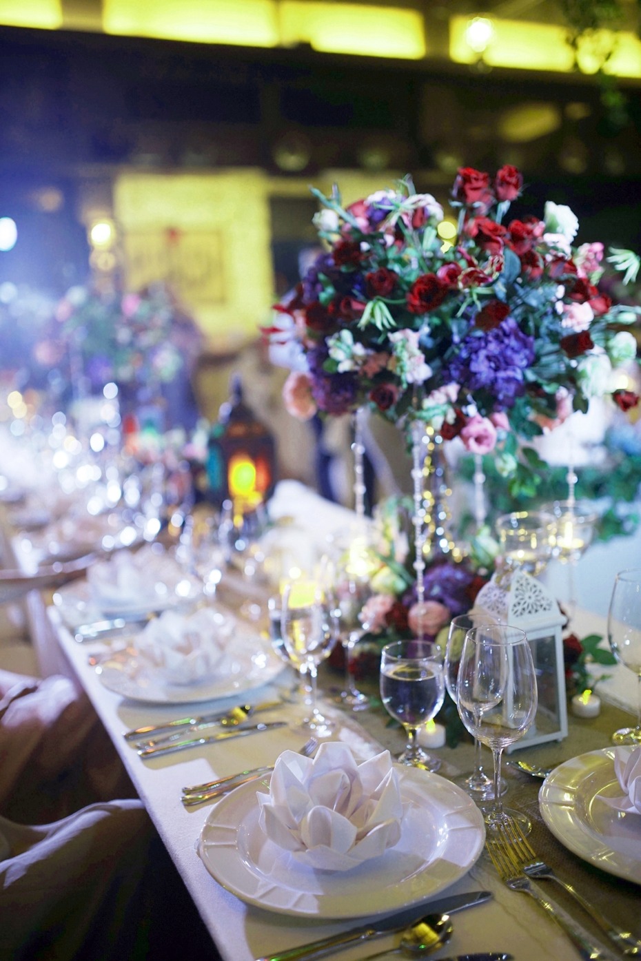 romantic Tangled themed wedding table decor
