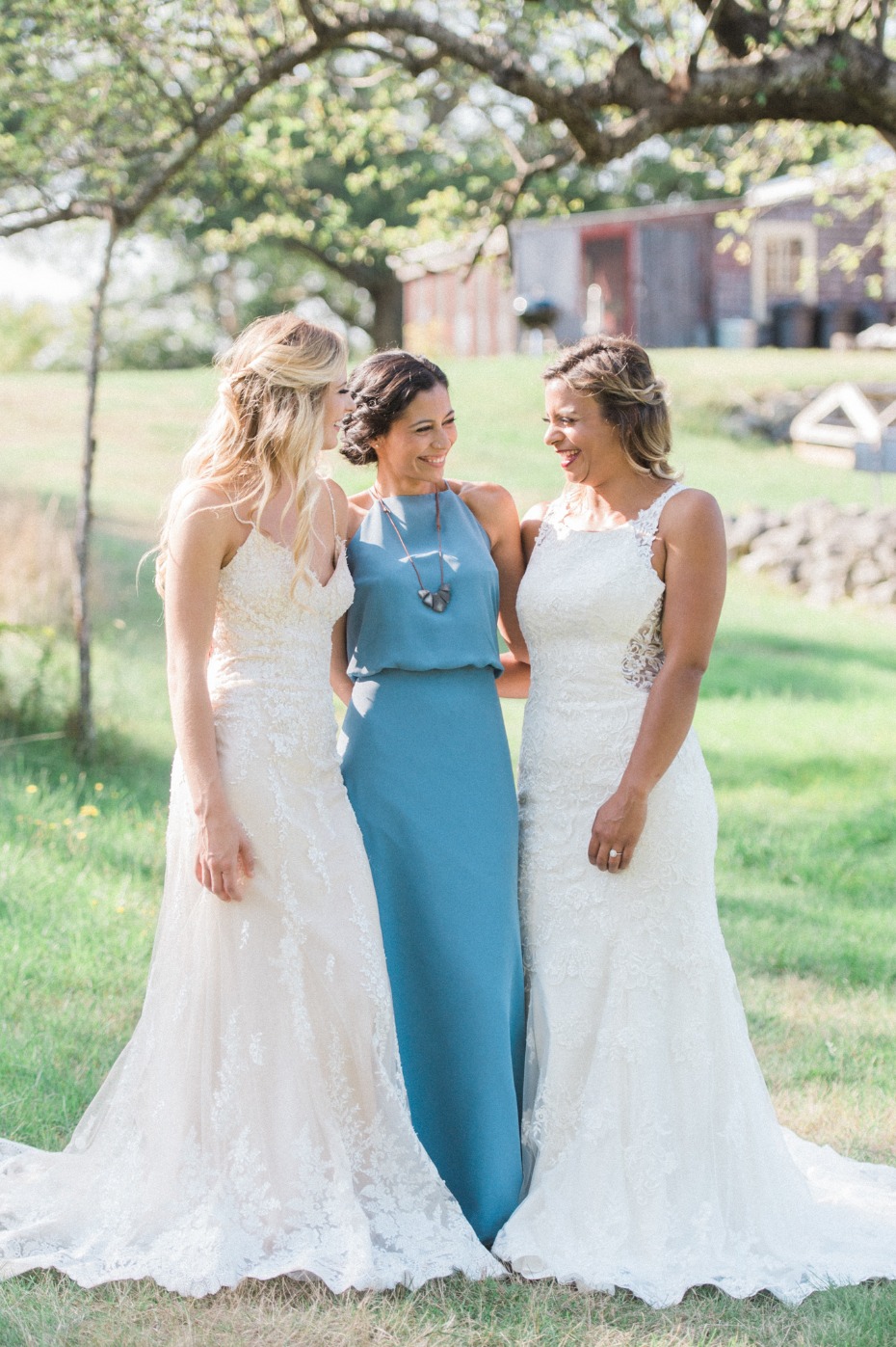 Bridesmaid in blue