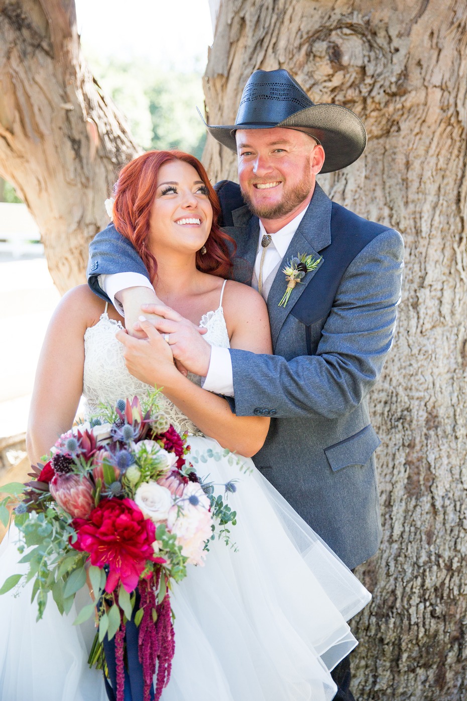 classic country wedding couple style
