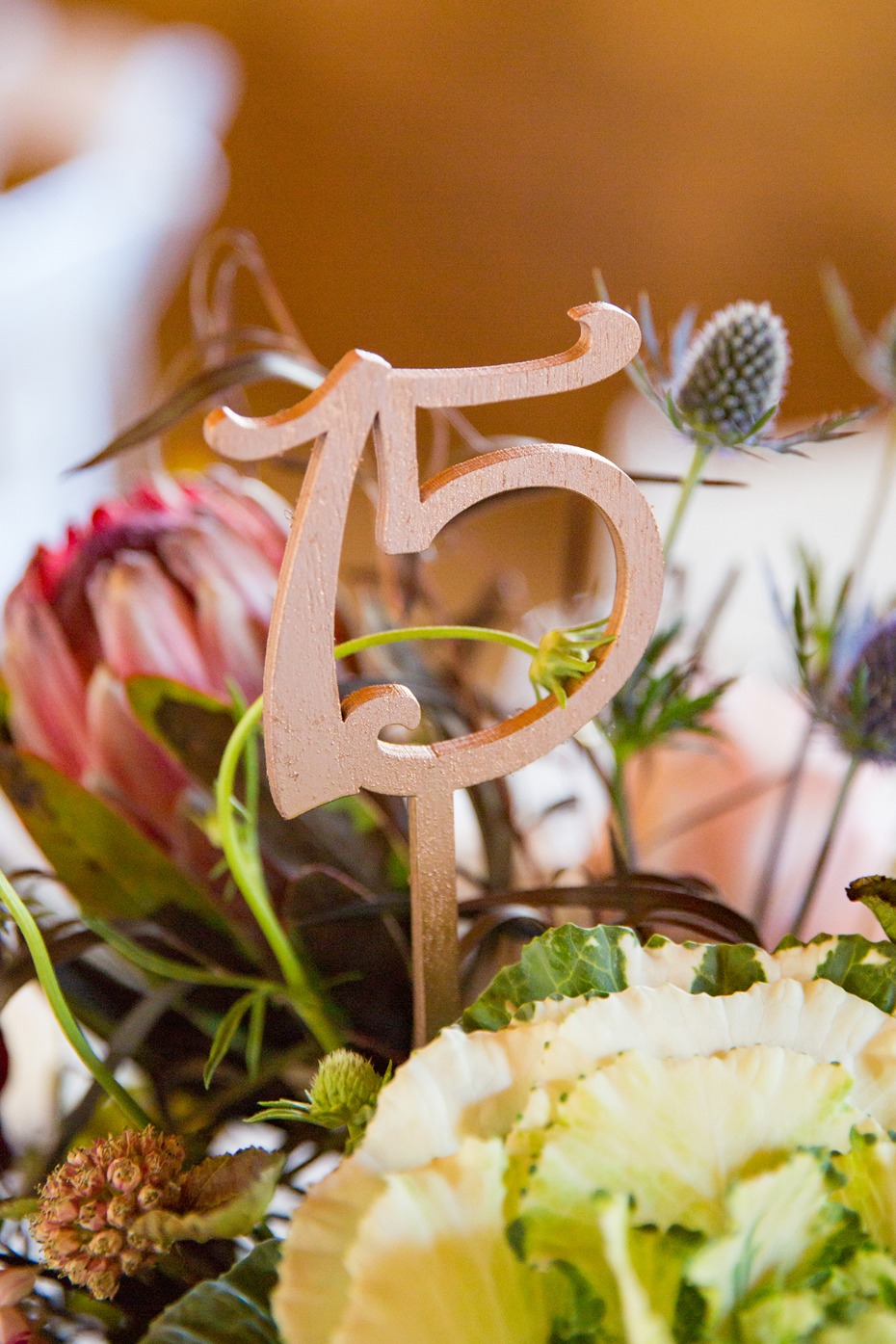 wedding table number flower centerpieces