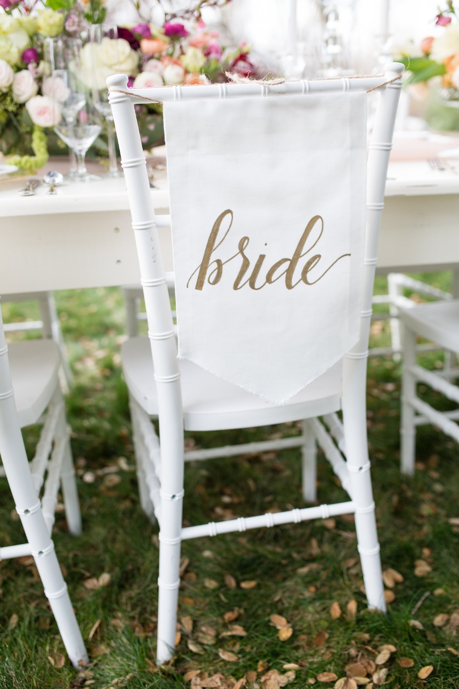 Bride chair banner