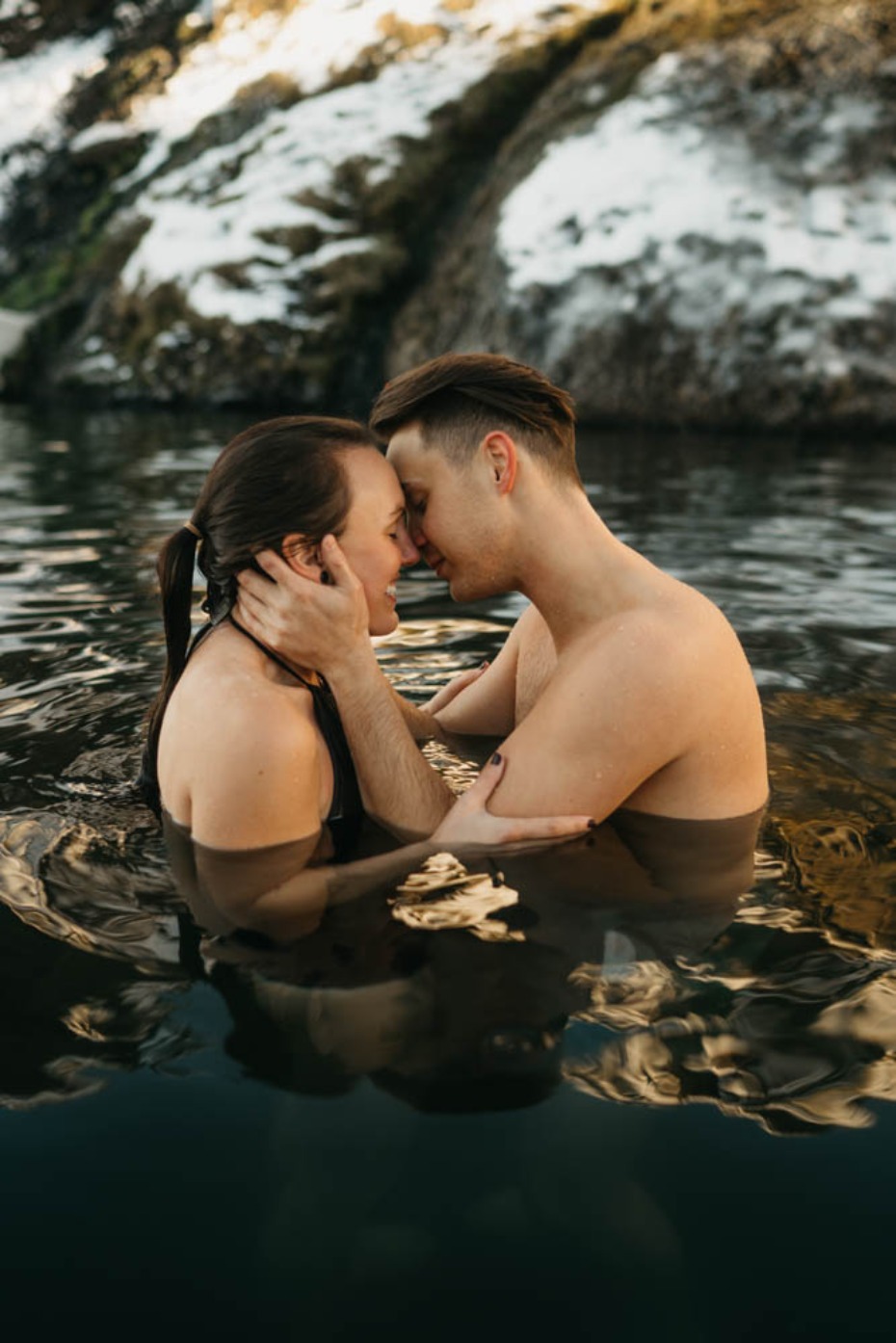 Hot spring swim in Iceland