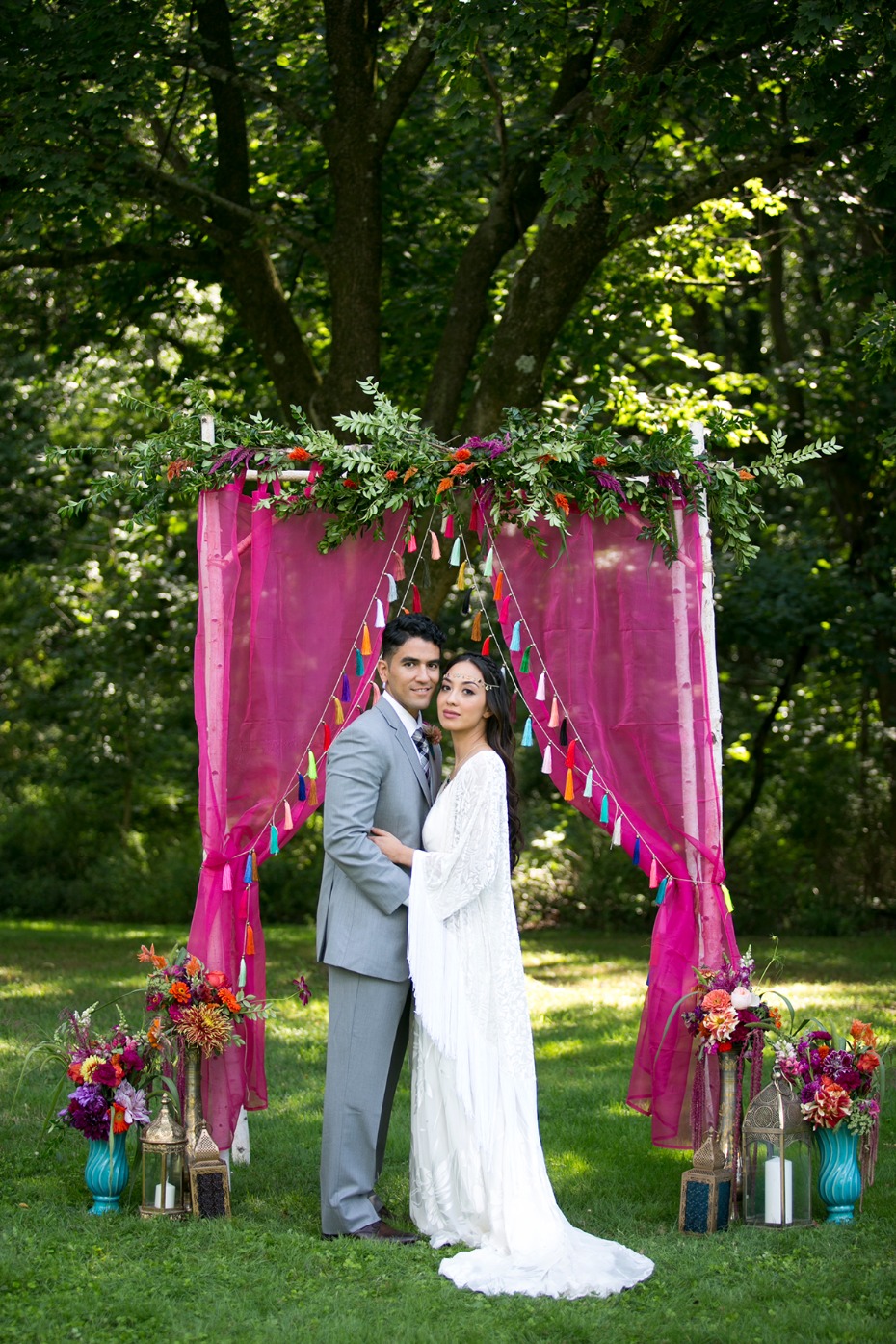 whimsical wedding style with bright colors