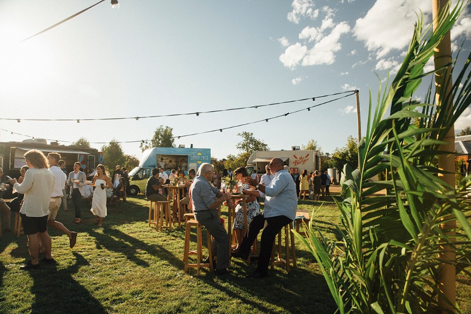 festival style wedding reception