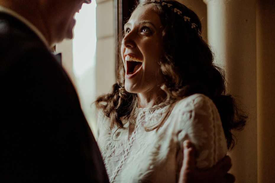 surprised bride