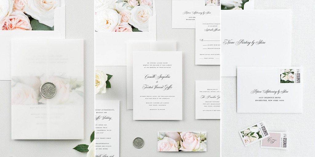Introducing the timeless Camille Invitation Suite from Shine Wedding