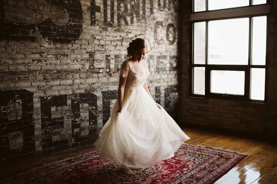 Wedding dress twirl
