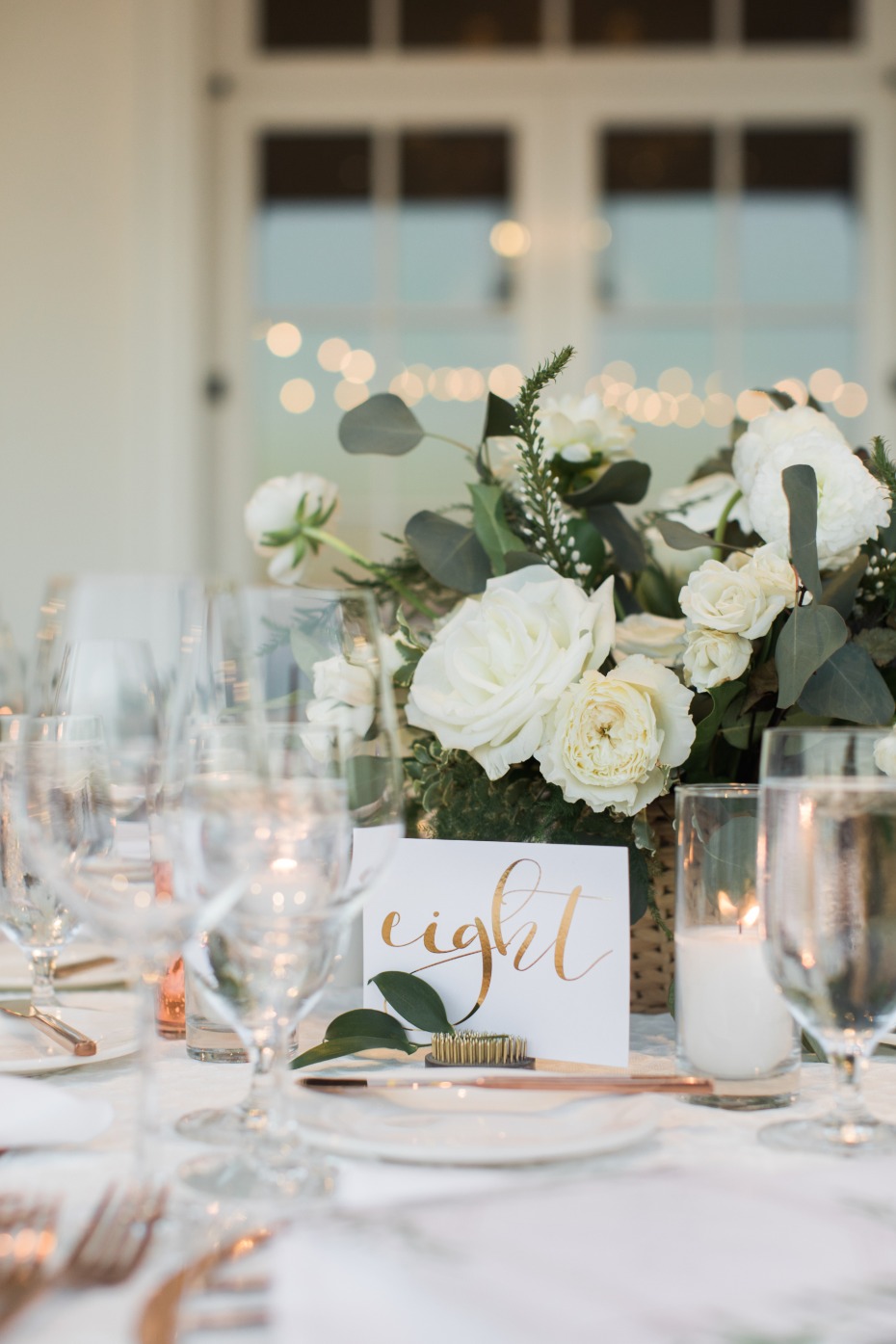 Elegant table decor for the reception
