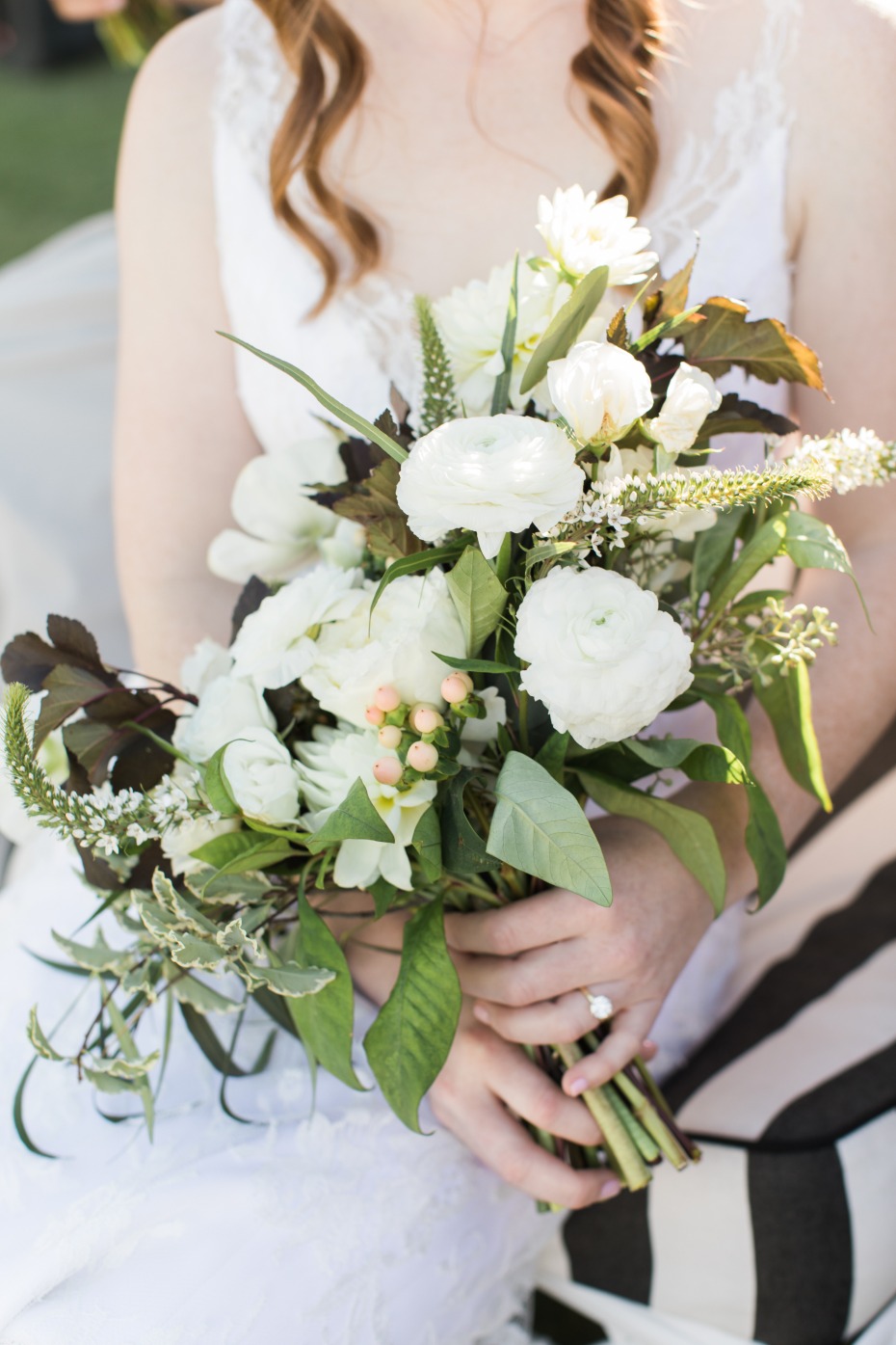 White and green bouquet from Stella Bloom Designs in LA