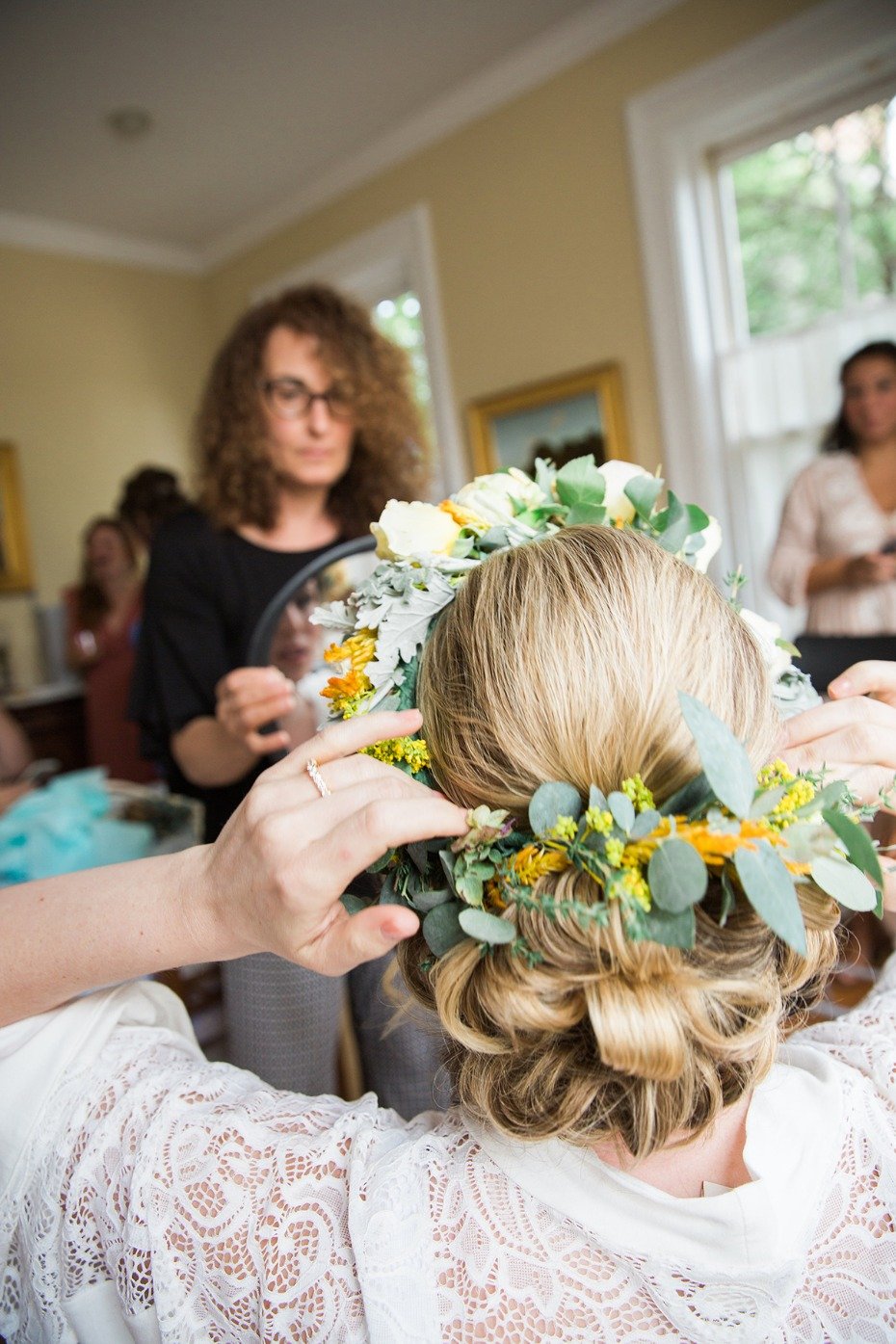 floral crown for the bride