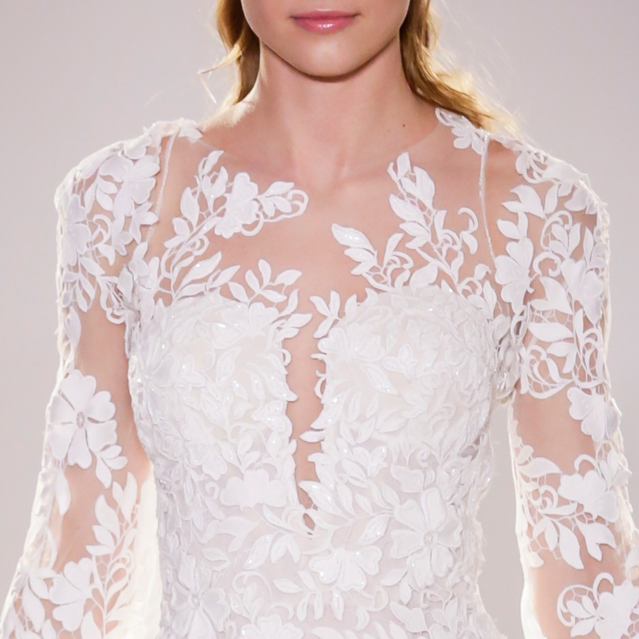 long sleeve lace wedding gown