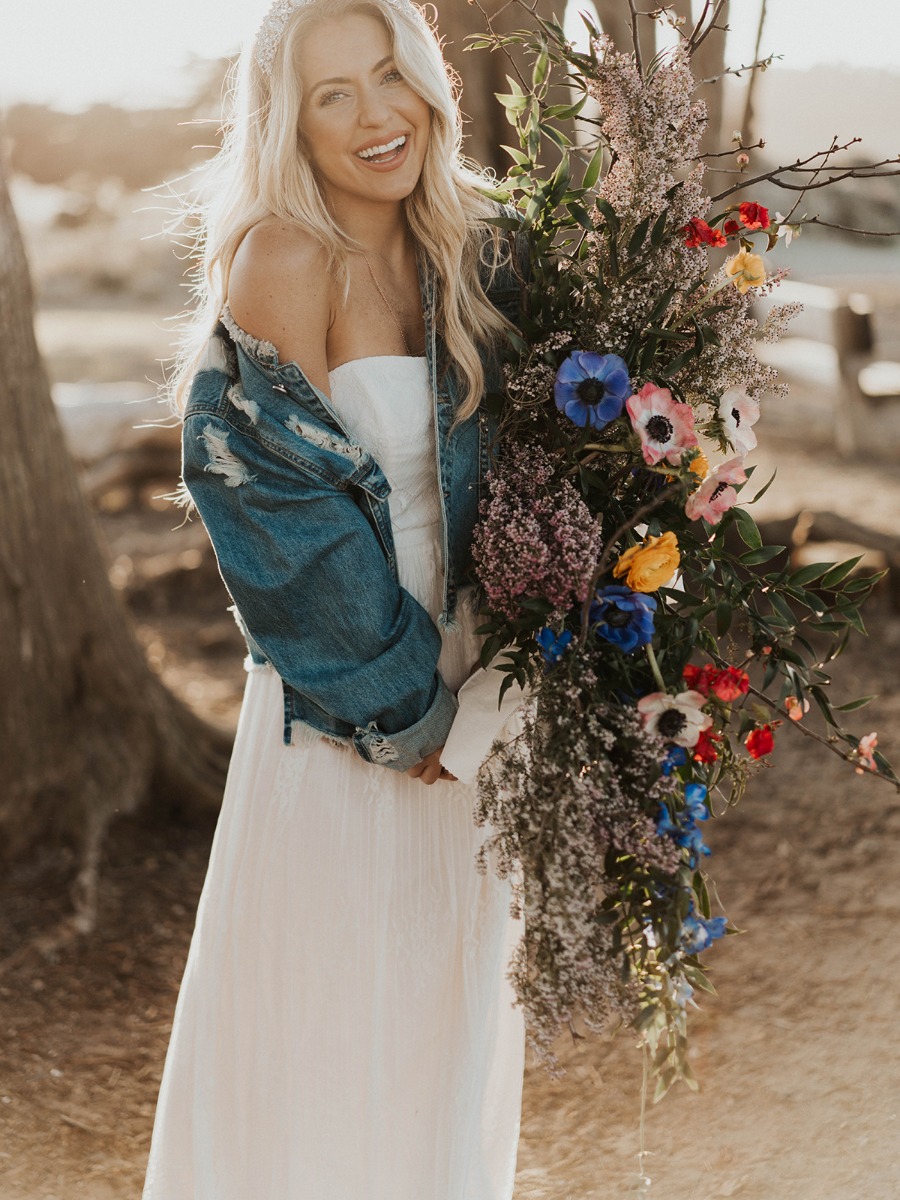 How To Style A David's Bridal Dress For a Boho Vibe