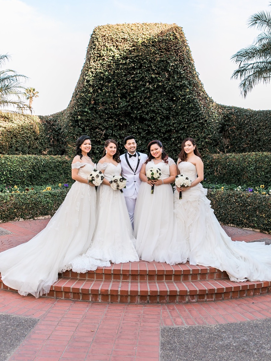 Modern Glam Black and White Country Club Wedding