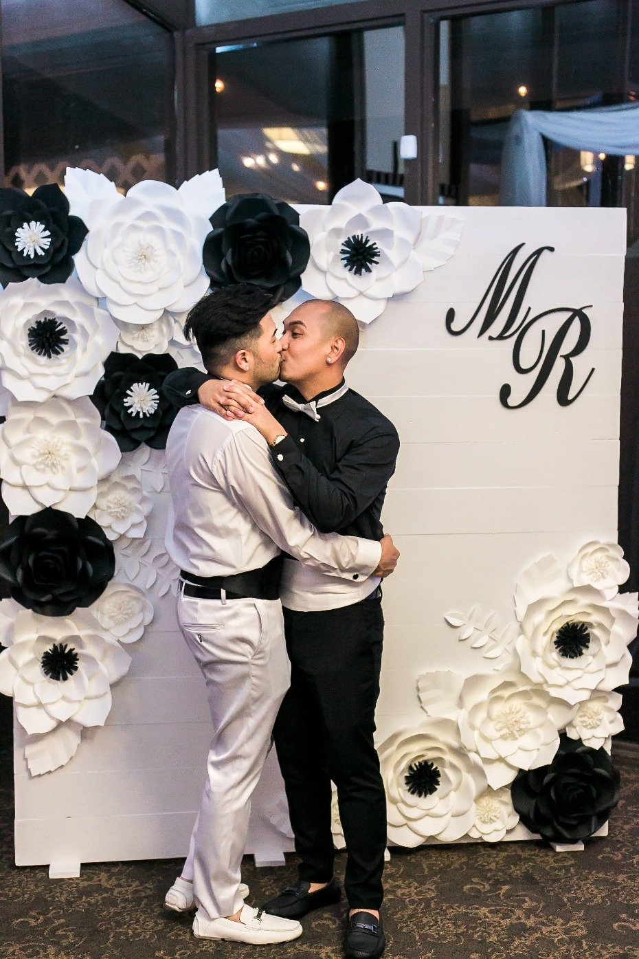 Black and white gay wedding
