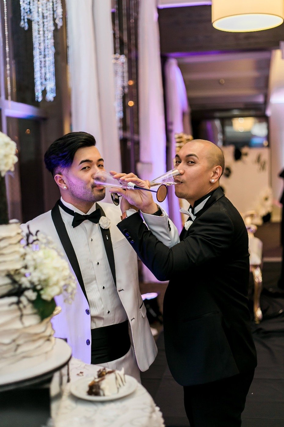 Champagne toast to the newlyweds!
