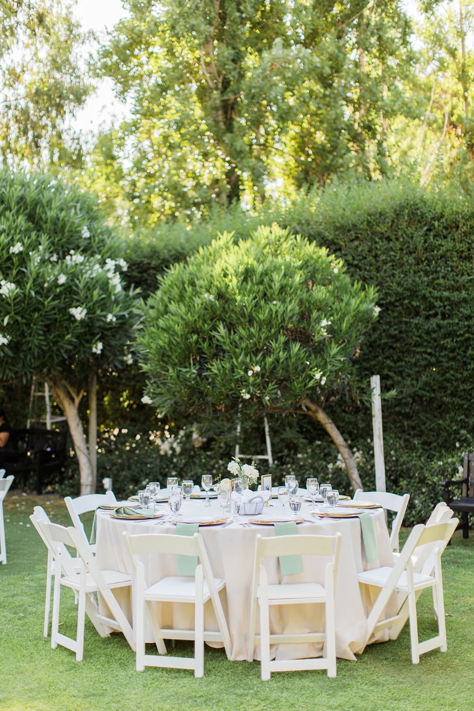 garden party wedding reception