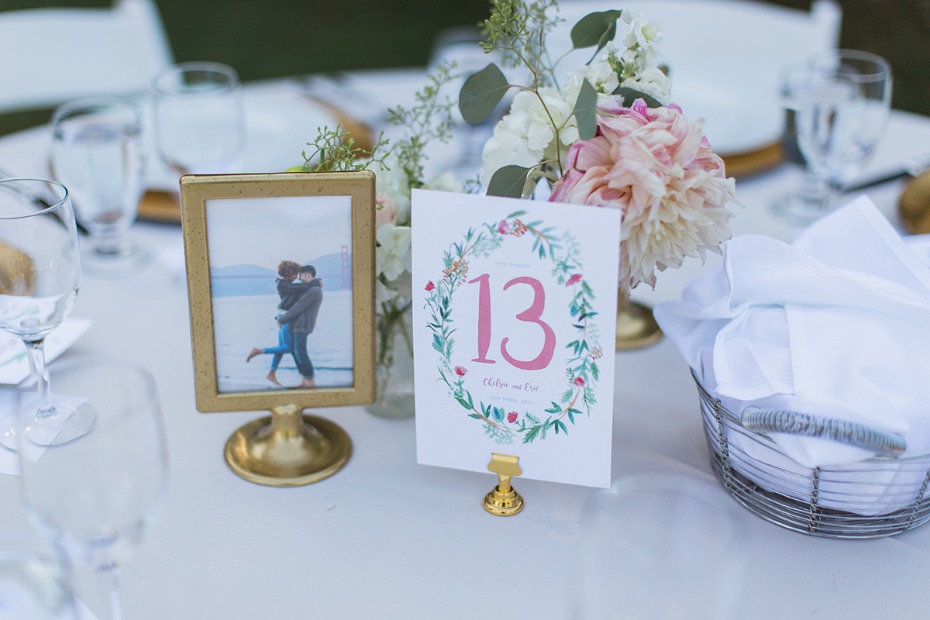 centerpiece and table number idea