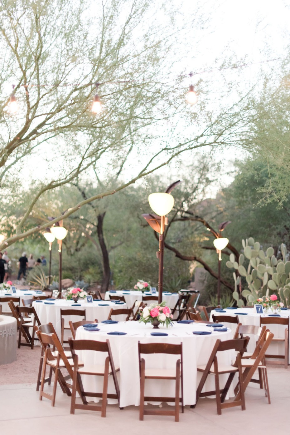 simple and elegant desert wedding reception