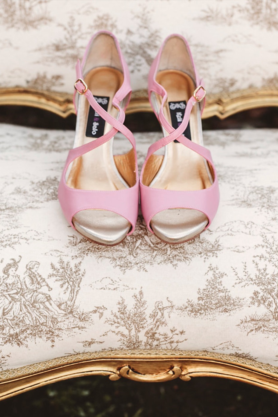 Pink heels for the bride to be