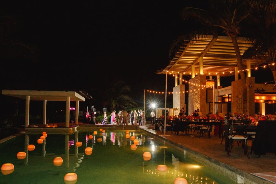 Poolside reception
