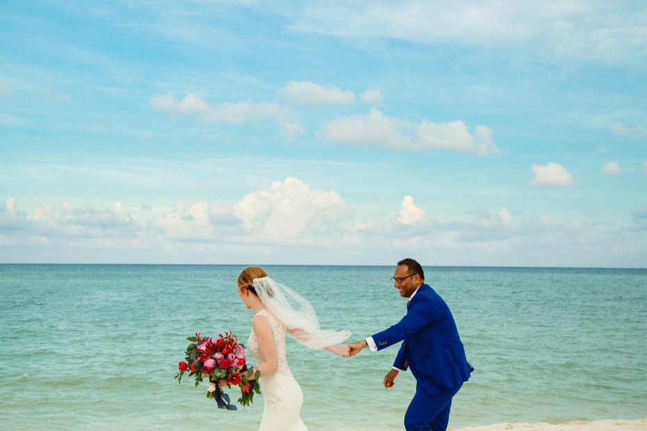 Romantic beach wedding