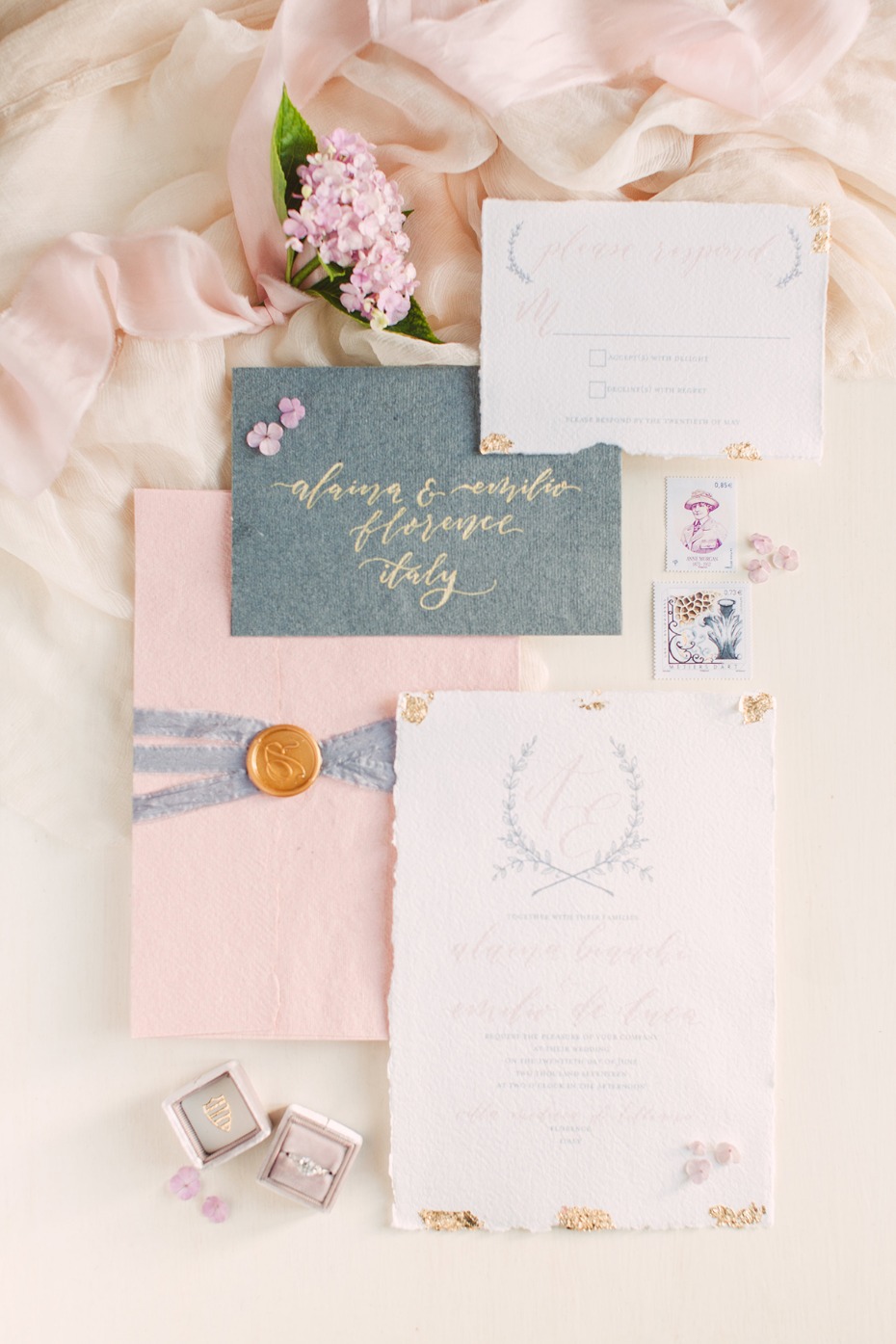 soft pink wedding invitations