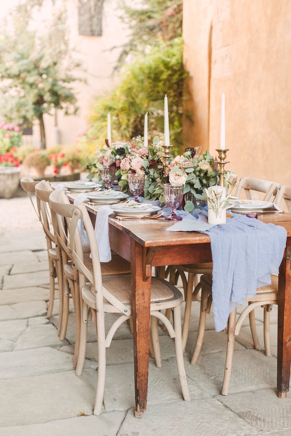 rustic and elegant chic wedding table decor