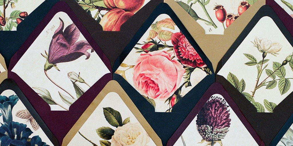 These DIY Floral Envelope Liners Are Too Cool
