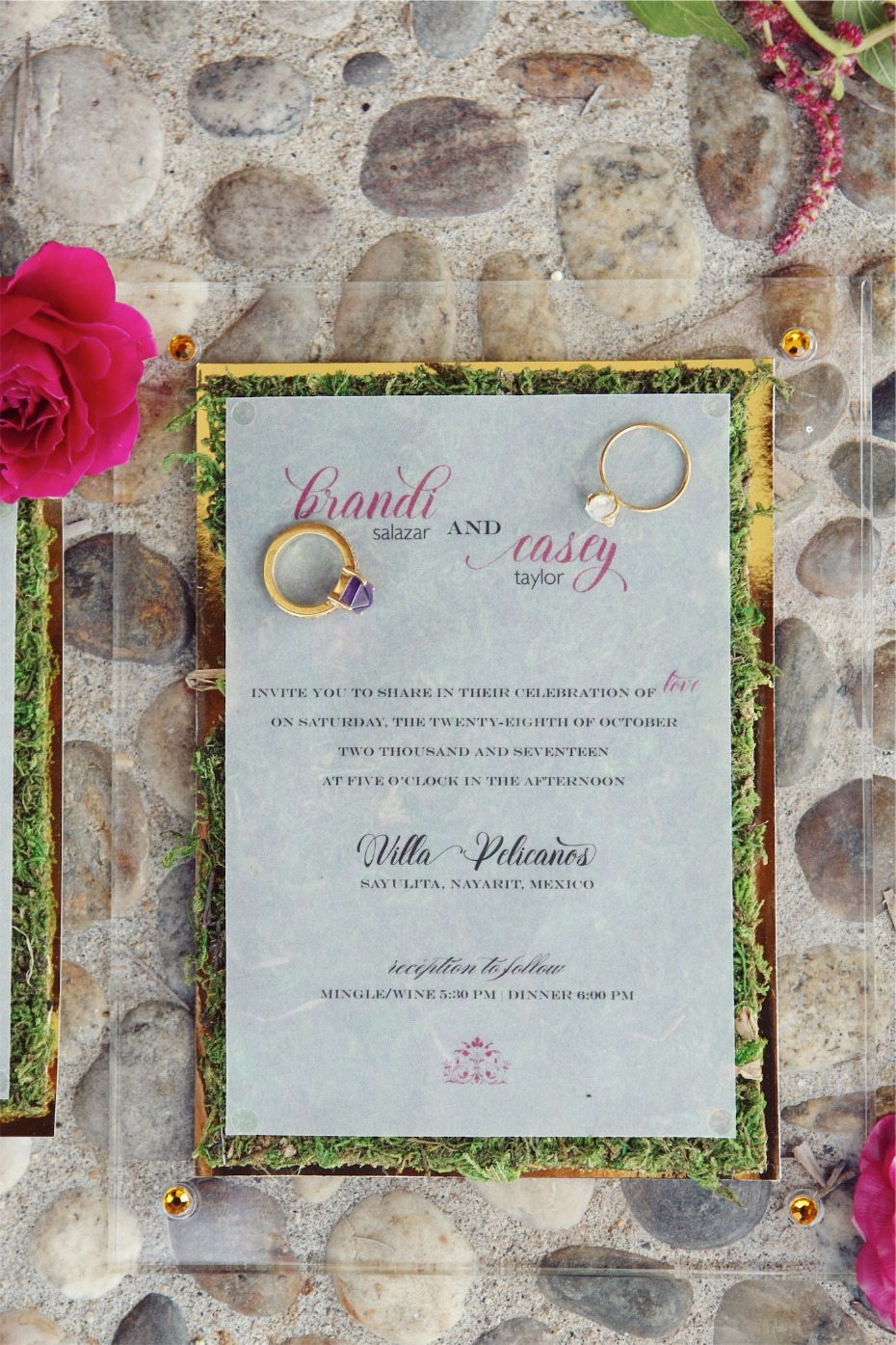 unique and mossy wedding invitations
